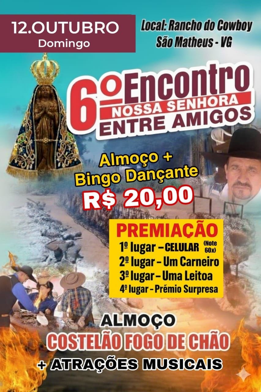 6º Encontro Nossa Senhora entre Amigos promete domingo de fé, música e diversão em Várzea Grande