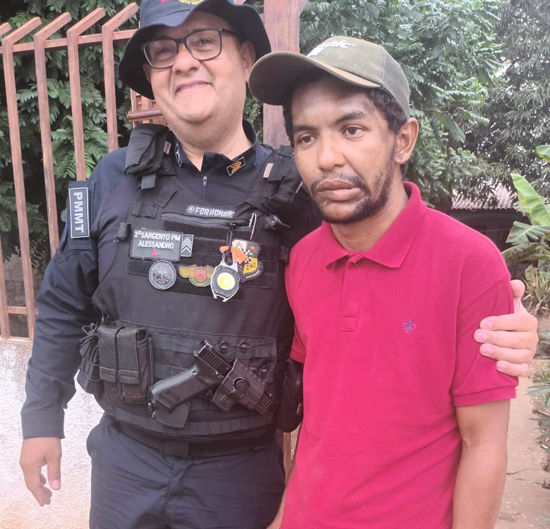 Homem desaparecido em Cuiabá é encontrado pela Polícia Militar na saída para Chapada dos Guimarães