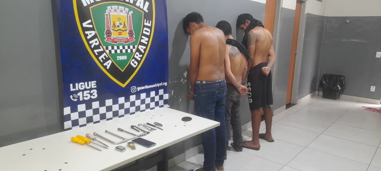 Guarda Municipal prende suspeitos de furtos de módulos eletrônicos de caminhões em Várzea Grande