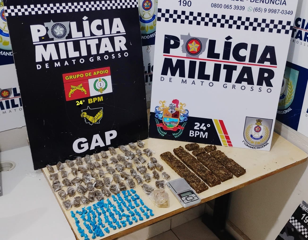 GAP PRENDE SUSPEITO COM GRANDE QUANTIDADE DE DROGAS DURANTE MADRUGADA NO JARDIM INDUSTRIÁRIO EM CUIABÁ