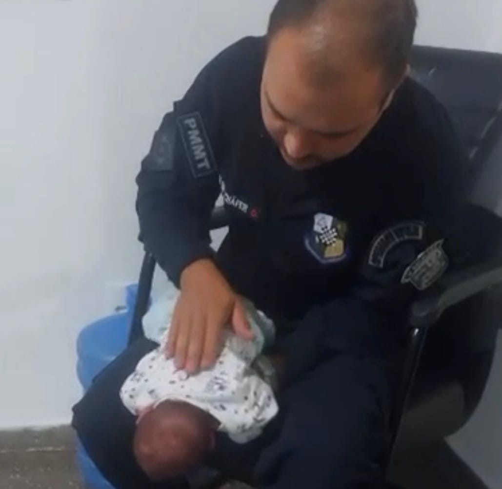 PM salva recém-nascido engasgado no bairro Tijucal, em Cuiabá