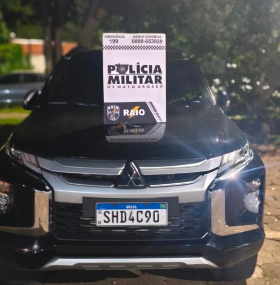 Polícia Militar recupera caminhonete roubada e prende suspeito após roubo com vítimas mantidas em cárcere em Várzea Grande