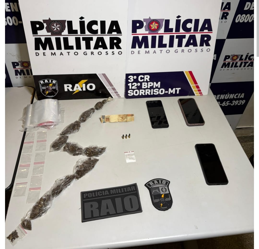 Faccionados caem com drogas após ação da PM em Sorriso