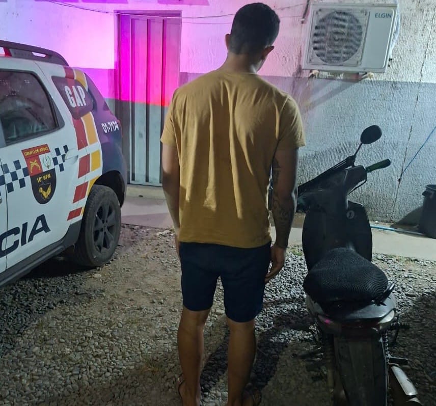 MOTONETA SEM PLACA E COM CHASSI RASPADO É APREENDIDA DURANTE BLOQUEIO POLICIAL EM CUIABÁ