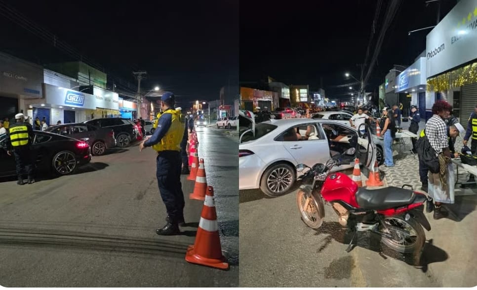 Blitz da Lei Seca derruba motoristas em Cuiabá; oito acabam presos e dezenas de veículos são apreendidos