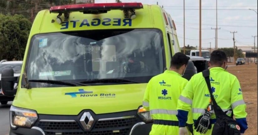 GRAVE ACIDENTE: motociclista fica ferido após colisão com caminhão na BR-070