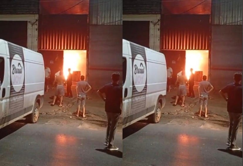 FOGO DEVASTADOR: incêndio destrói fábrica de pães em Cuiabá e assusta moradores