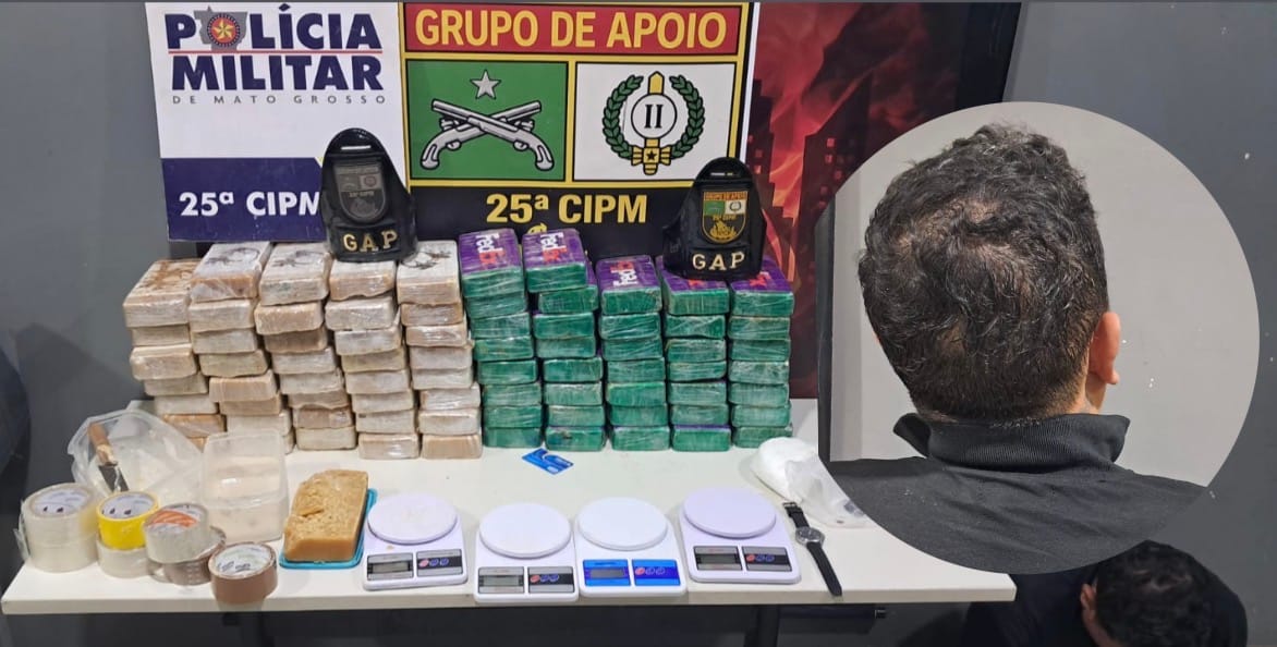 GAP São Matheus apreende 77 tabletes de pasta base de cocaína em Várzea Grande