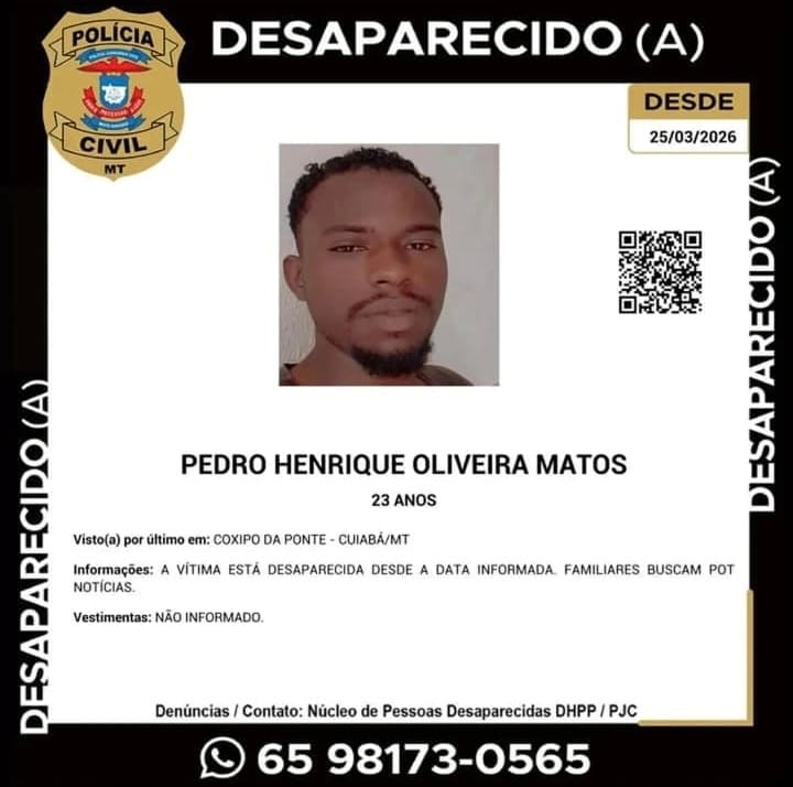 Família procura por jovem desaparecido desde março em Cuiabá