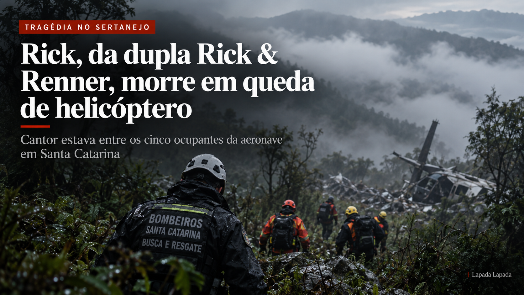 Tragédia interrompe trajetória de Rick, da dupla Rick & Renner, aos 59 anos