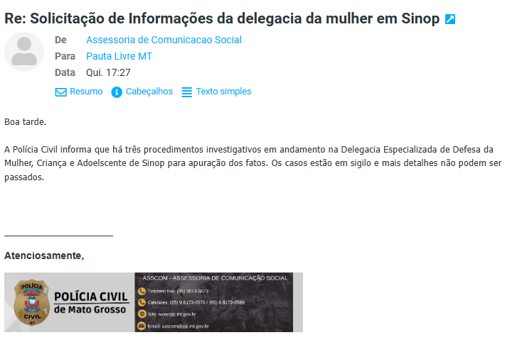 Polícia Civil mantém três investigações envolvendo vereador de Sinop após denúncias de mulheres
