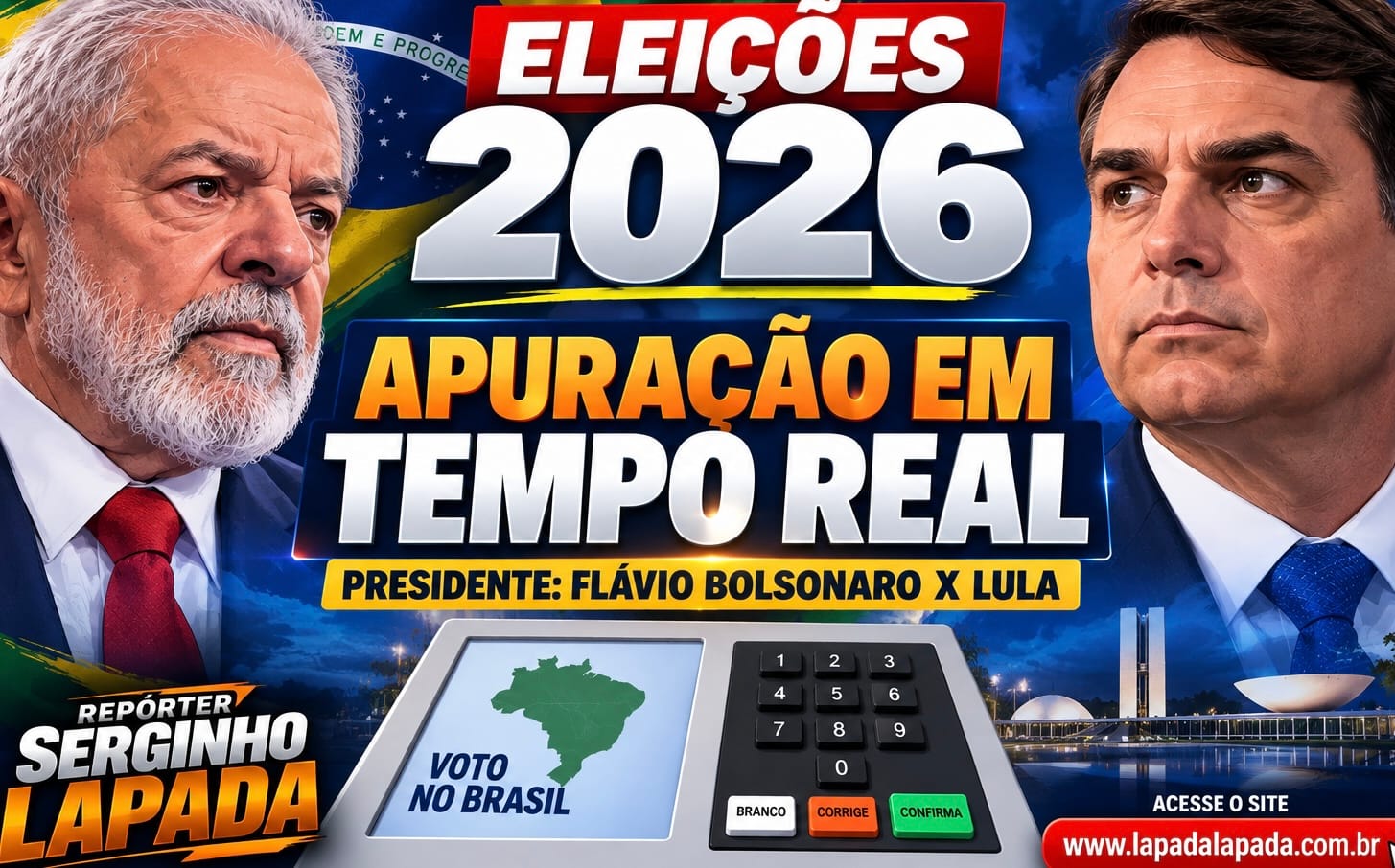 ELEIÇÕES 2026: acompanhe em tempo real a apuração dos votos