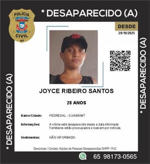 JOVEM DESAPARECE EM CUIABÁ E FAMÍLIA VIVE ANGÚSTIA À PROCURA DE NOTÍCIAS