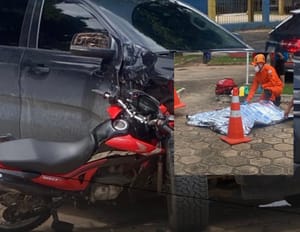 Colisão fatal! Motociclista não resiste após impacto contra caminhonete