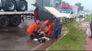 DESCARGA ELÉTRICA EM CUIABÁ: Motorista de guincho é atingido por fiação energizada e mobiliza equipes de resgate
