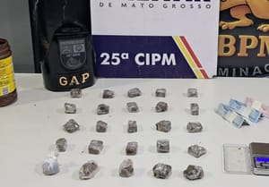 suspeito é preso com drogas enterradas em campo de futebol em Várzea Grande