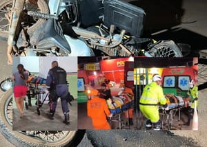 Colisão frontal entre motocicletas deixa três feridos na Rodovia dos Imigrantes em Várzea Grande