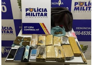 Casa caiu! PM estoura esconderijo do tráfico e prende quatro faccionados com carregamento de maconha em Confresa