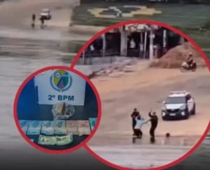 TRAFICANTE SE JOGA EM RIO COM MOTO PARA ESCAPAR DA PM DURANTE PERSEGUIÇÃO EM MT