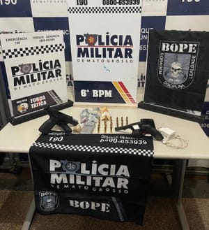 Menores com passagens por homicídio são apreendidos com armas e drogas em Cáceres