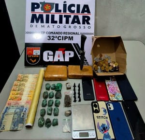 TRÁFICO DESMANTELADO: PM fecha boca de fumo, prende quatro faccionados e apreende drogas em Nova Xavantina