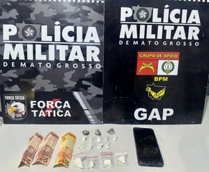 FORÇA TÁTICA PRENDE SUSPEITO COM COCAÍNA E MACONHA DURANTE OPERAÇÃO EM CUIABÁ