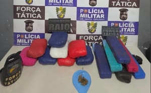 Jovem de 18 anos é presa com 11 quilos de drogas durante corrida por aplicativo em MT