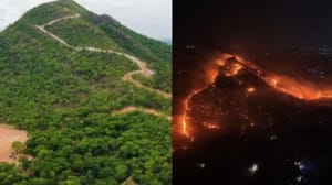 Fogo transforma paisagem do Morro de Santo Antônio e deixa rastro de destruição em cartão-postal de MT