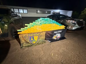 Força Tática e Gefron apreendem 80 tabletes de cocaína e pasta base em Várzea Grande