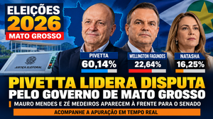 Pivetta lidera disputa pelo Governo de MT; Mauro Mendes e Zé Medeiros aparecem à frente para o Senado